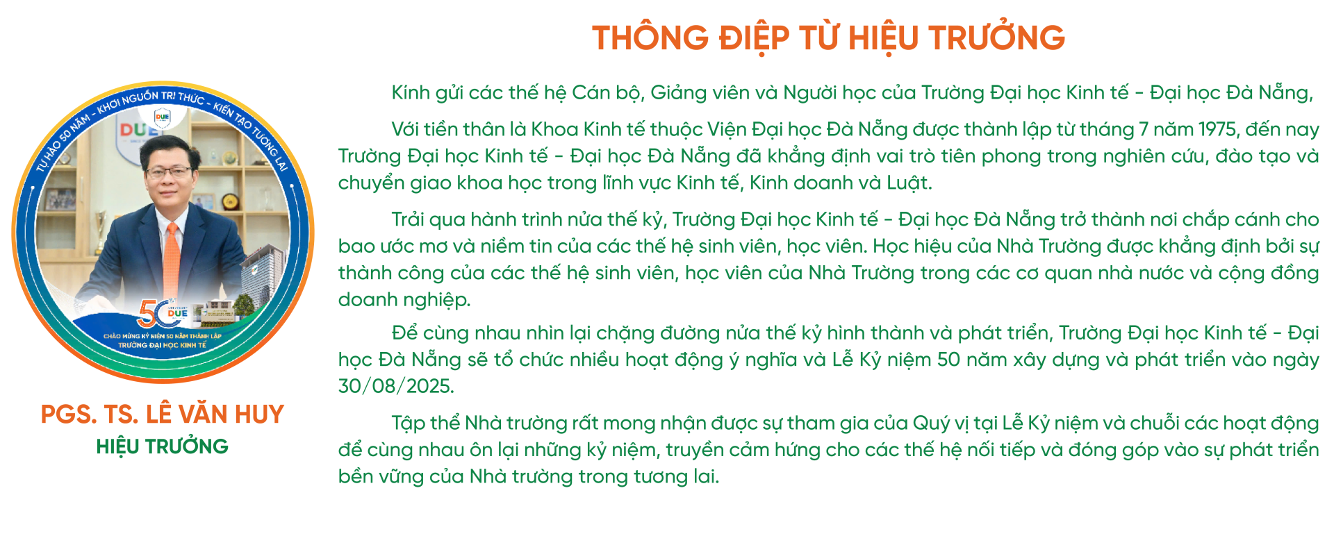 DUE - 50 NĂM KHƠI NGUỒN TRI THỨC, KIẾN TẠO TƯƠNG LAI